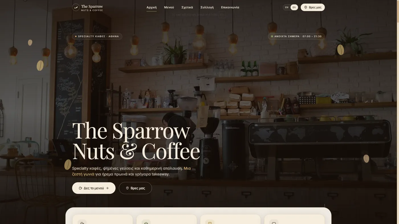 The Sparrow Nuts & Coffee